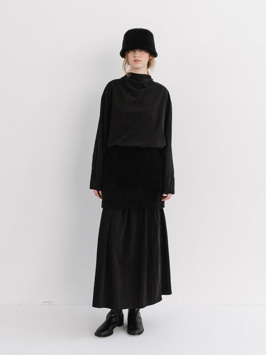 Moia fur skirt (black)