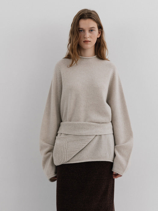 velvet knit skirt (dust cocoa)