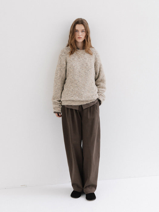 peach wide pants (dust cocoa)