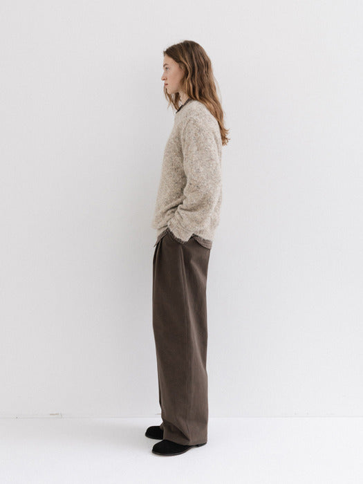 peach wide pants (dust cocoa)