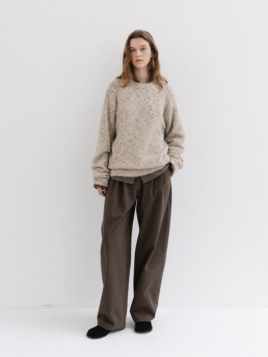 peach wide pants (dust cocoa)