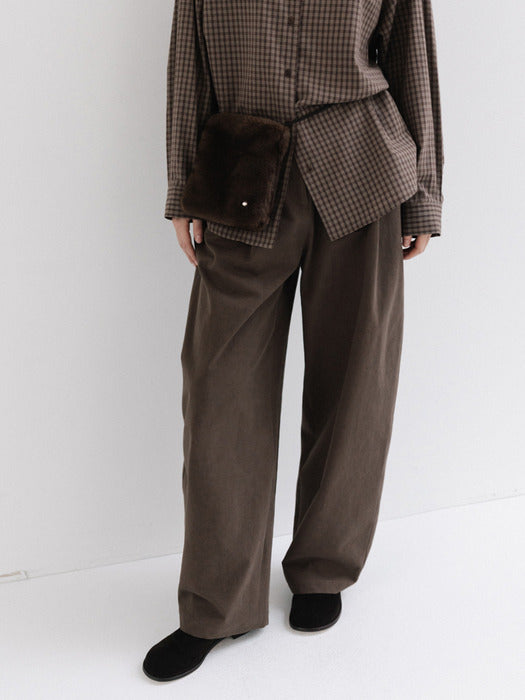 peach wide pants (dust cocoa)