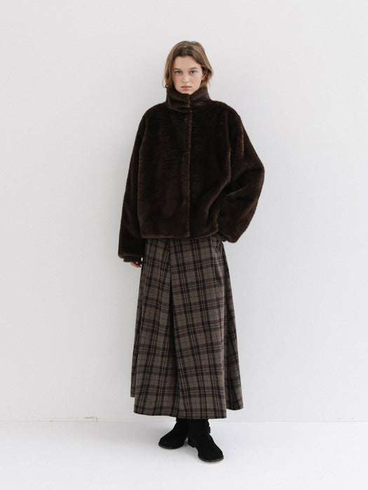 2way fur coat (brown)