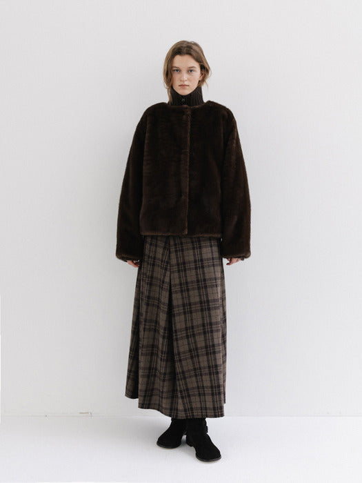 2way fur coat (brown)