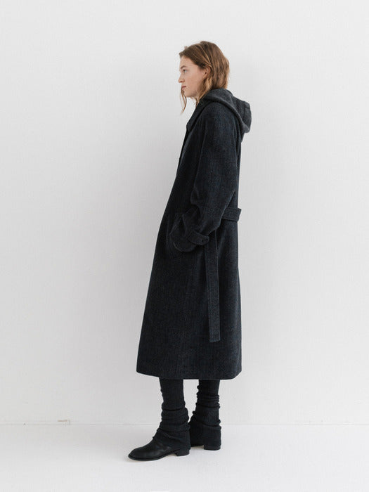herringbone coat (charcoal)