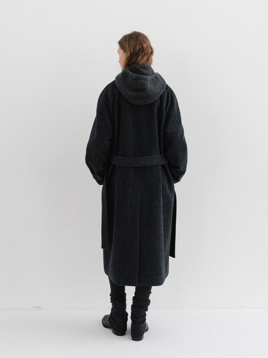 herringbone coat (charcoal)