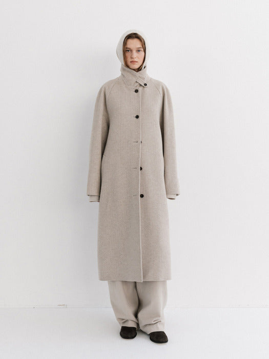 [moia] herringbone coat (oat)