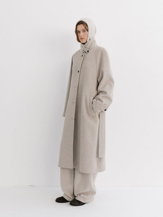 [moia] herringbone coat (oat)