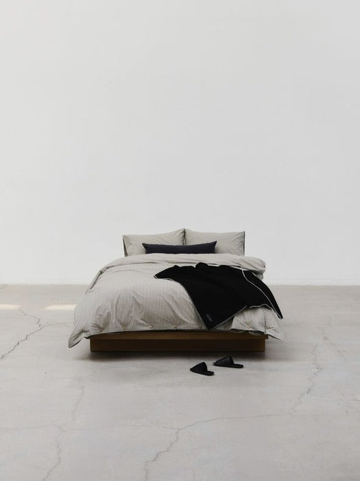 Wconcept_Gbh_Home Duvet Cover - Thin Stripe Moss (2 Sizes) All-season 60-count high-density pure cotton