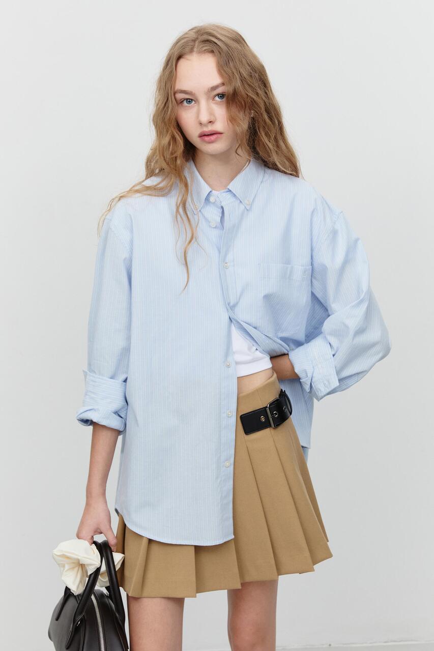 Dunst Mini Pleats Skirt Camel Beige