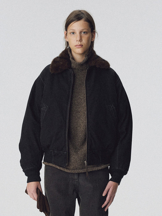 [nothing written] Maison pilot jacket (Black)