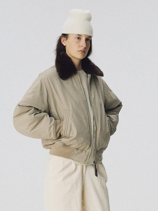 [nothing written] Maison pilot jacket (Khaki beige)