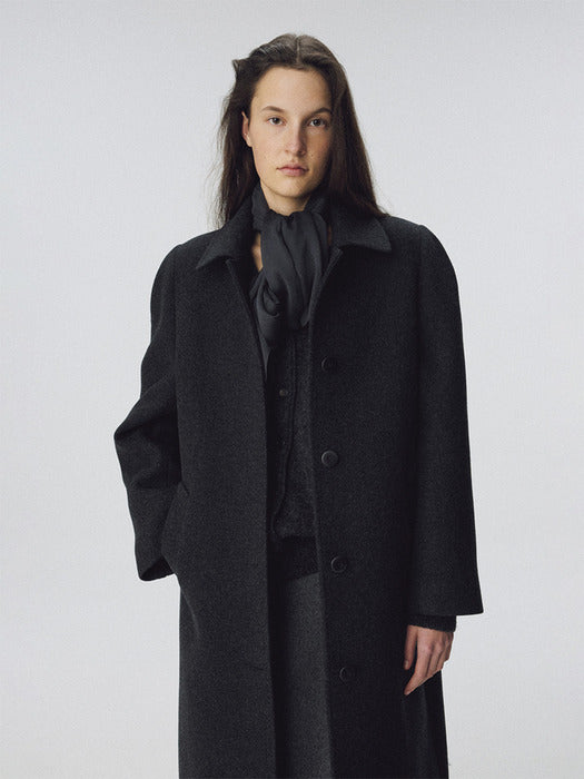 [nothing written] Atelier wool coat (Deep charcoal)