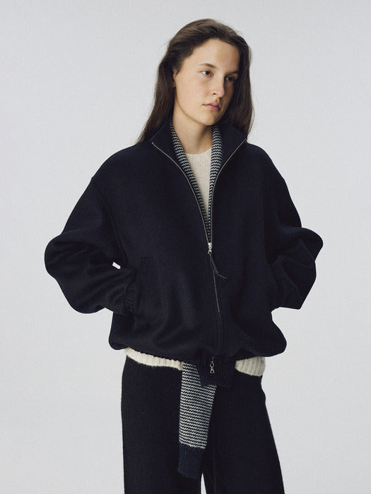 [nothing written] Plaza zip blouson (Dark navy)