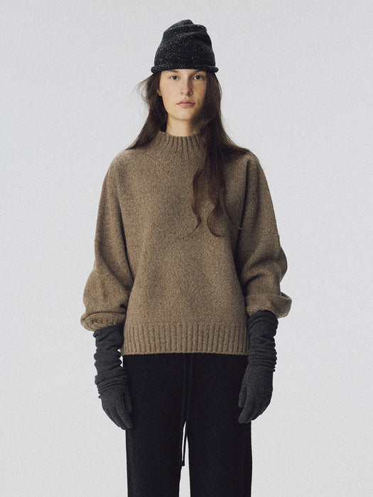 [nothing written] Extreme fine wool pullover (Taupe)