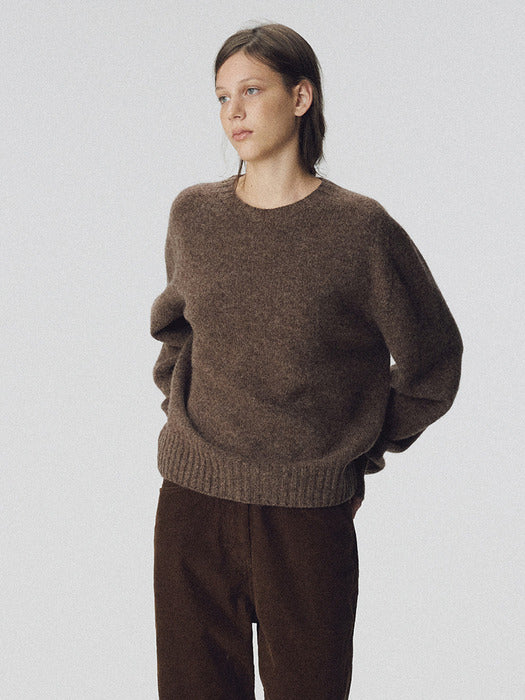 Nothing Written Kiri brushed wool pullover (Ash mocha brown)