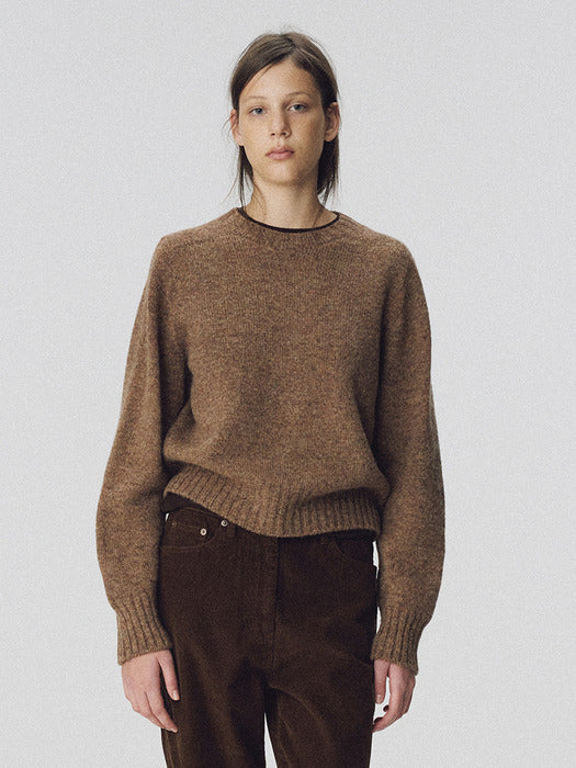 Nothing Written Kiri brushed wool pullover (Chestnut brown)