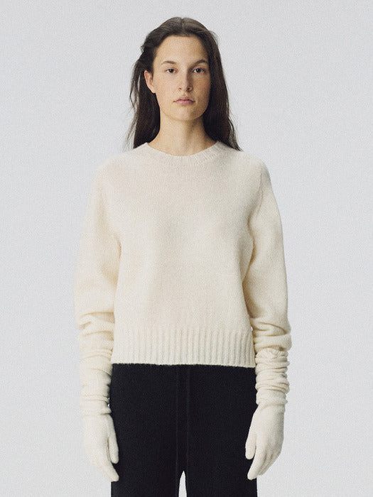 [nothing written] Kiri brushed wool pullover (Royal ivory)