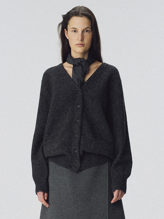 [nothing written] Rowan wool cardigan (Charcoal)