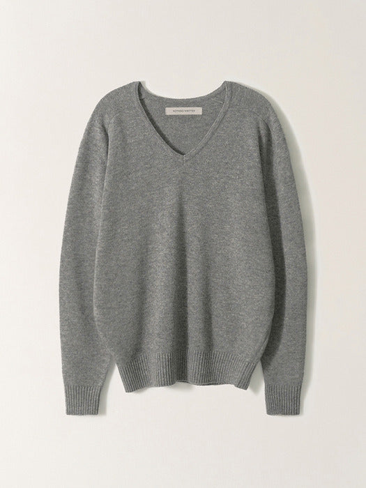 [nothing written] Carna v-neck pullover (Gray)