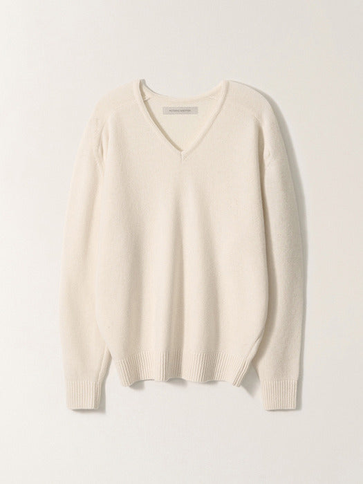 Nothing Written Carna v-neck pullover (Clean white)