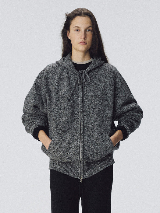 [nothing written] Ralph hoodie zipup (Black and white)