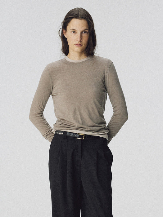 [nothing written] Aima wool t-shirt (Oatmeal)