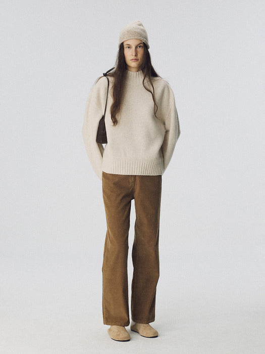 [nothing written] Cocoon corduroy pants (Camel)