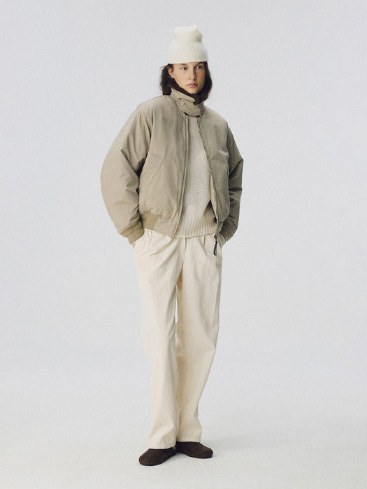 [nothing written] Diego corduroy tuck pants (Oatmeal)