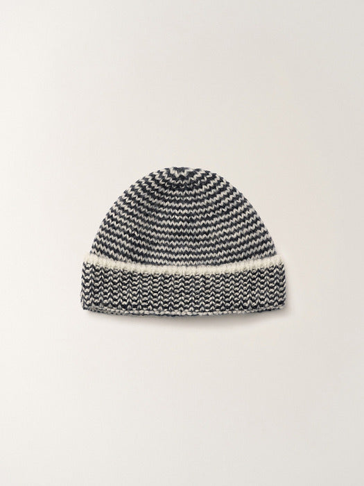 [nothing written] Timo wool beanie (Midnight stripe)
