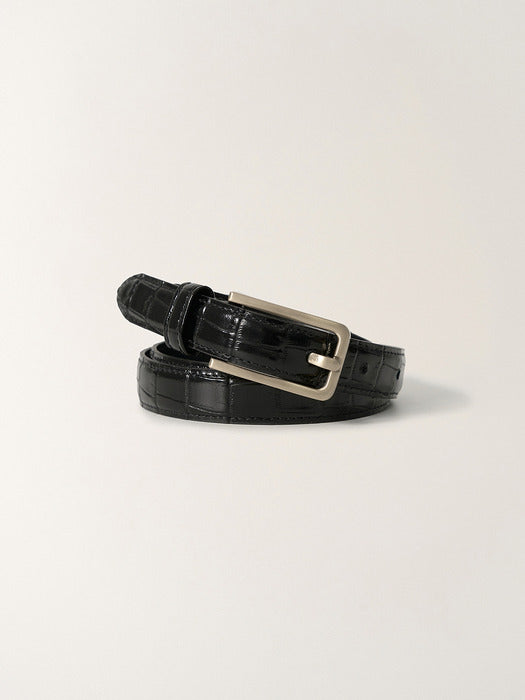 [nothing written] Sarto leather belt (Croco black)