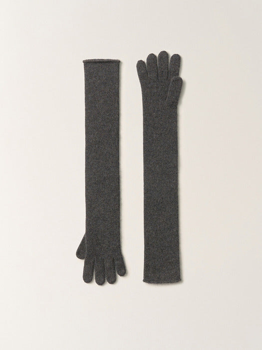 Nothing Written Bisou baby alpaca gloves (Deep charcoal)