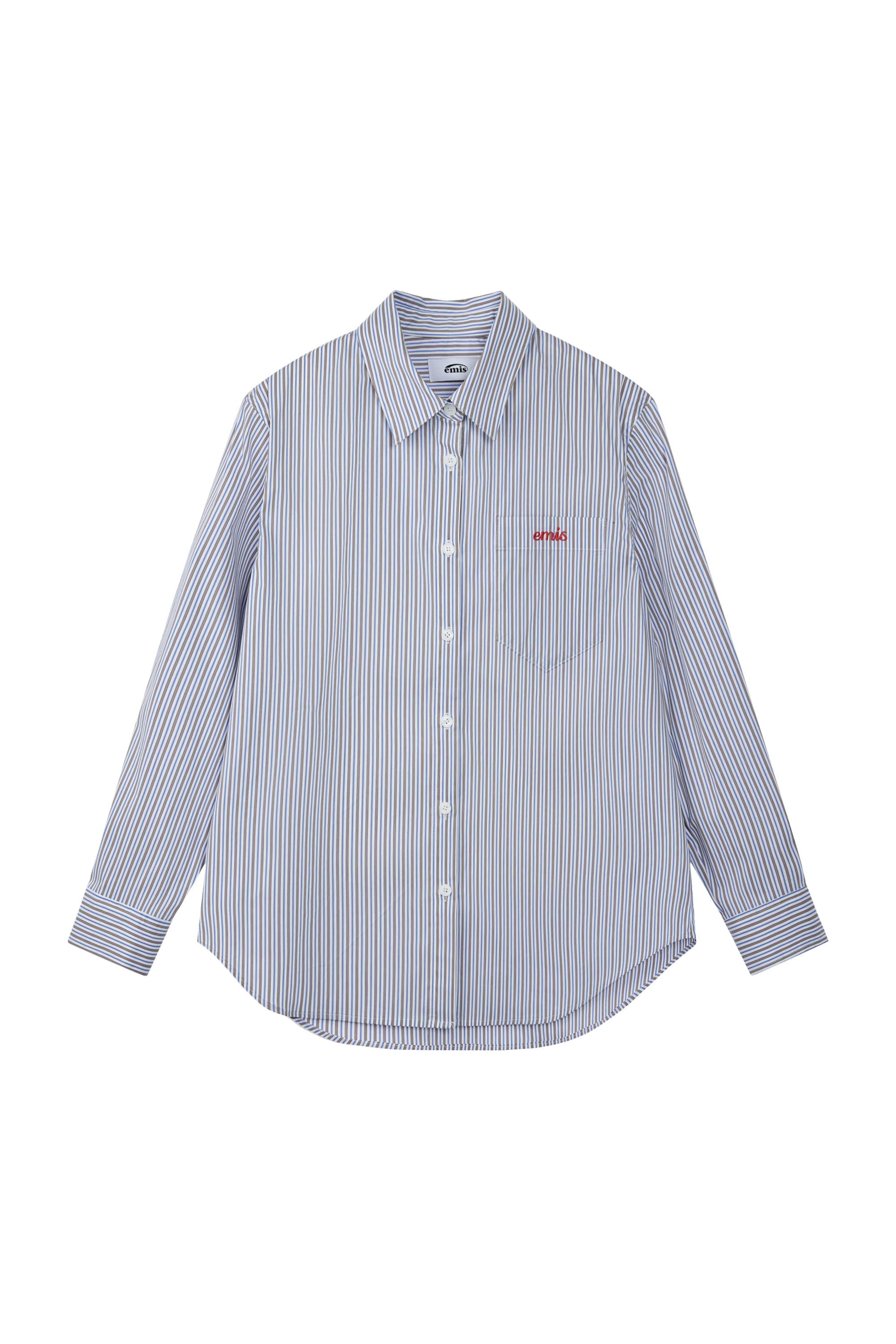 (UNISEX) STRIPE SHIRT-BLUE STRIPE