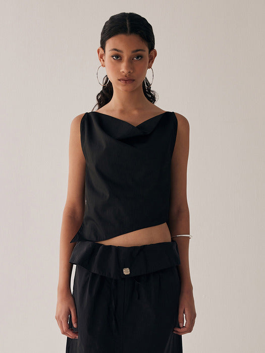 Wconcept_Treemingbird Cowl Sleeveless [ Black ]