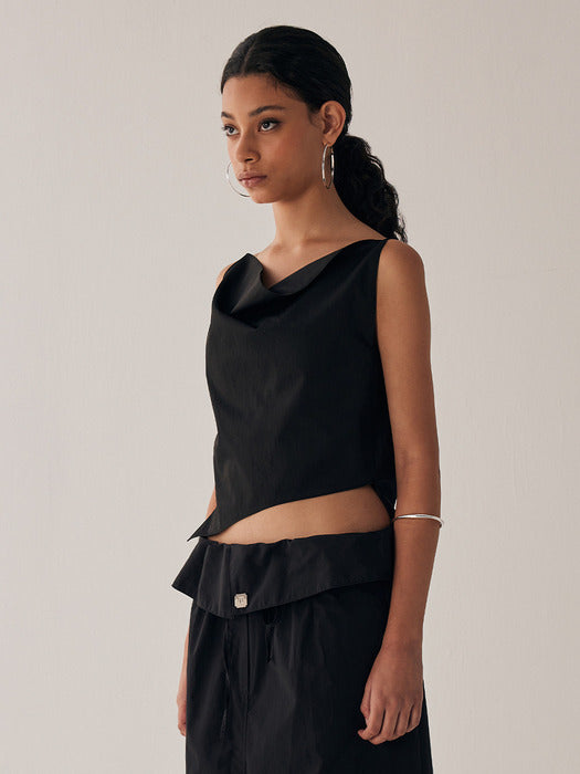 Wconcept_Treemingbird Cowl Sleeveless [ Black ]