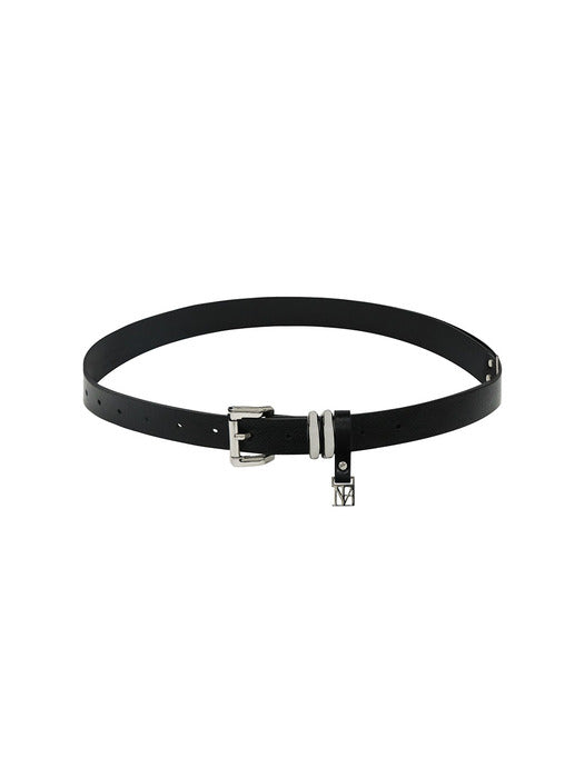 Wconcept_Treemingbird Minimal Cowhide Leather Belt [ Black ]