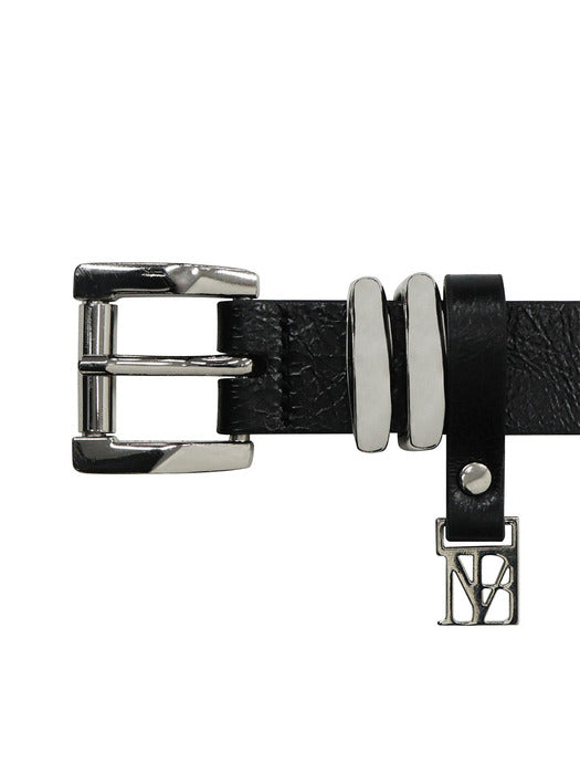 Wconcept_Treemingbird Minimal Cowhide Leather Belt [ Black ]