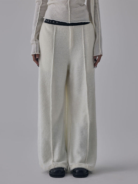 Wconcept_Treemingbird Banding Terry Pants [ Ivory ]