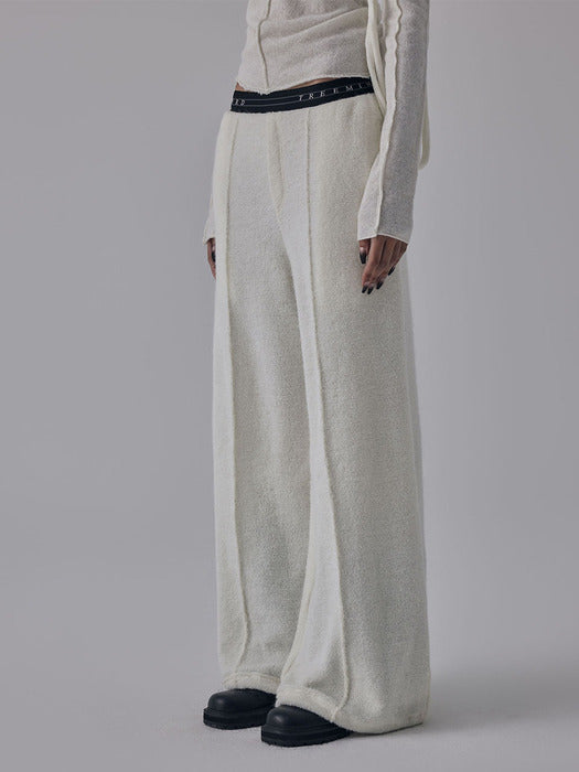 Wconcept_Treemingbird Banding Terry Pants [ Ivory ]
