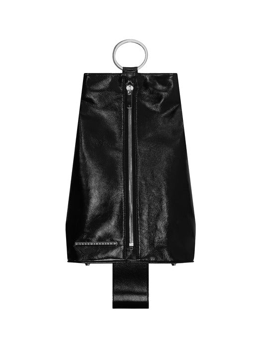 Wconcept_Treemingbird 2-Way Carried O Ring Leather Bag [ Black ]