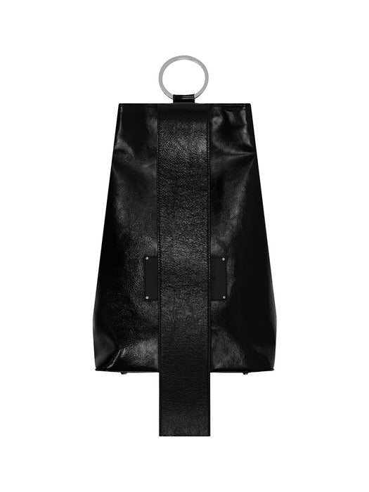 Wconcept_Treemingbird 2-Way Carried O Ring Leather Bag [ Black ]