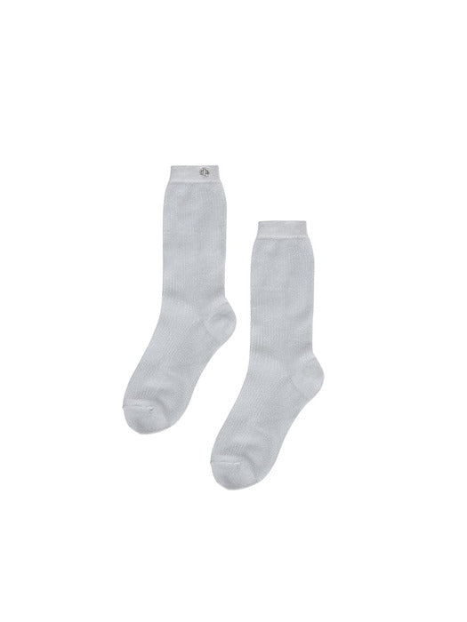 Wconcept_Treemingbird Glitter Crew Socks [ Gray ]