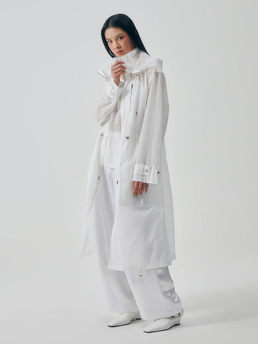 Wconcept_Treemingbird Drift Wind Rain Coat [ White ]