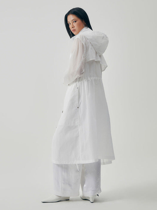 Wconcept_Treemingbird Drift Wind Rain Coat [ White ]