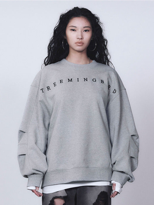 Wconcept_Treemingbird Horizon Logo Sweat Shirt [ Melange Gray ]