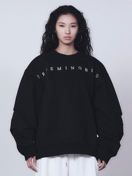 Wconcept_Treemingbird Horizon Logo Sweat Shirt [ Black ]