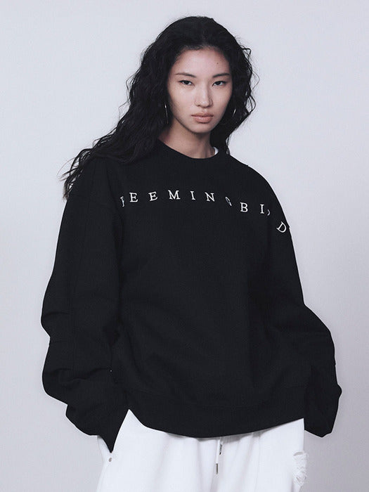 Wconcept_Treemingbird Horizon Logo Sweat Shirt [ Black ]