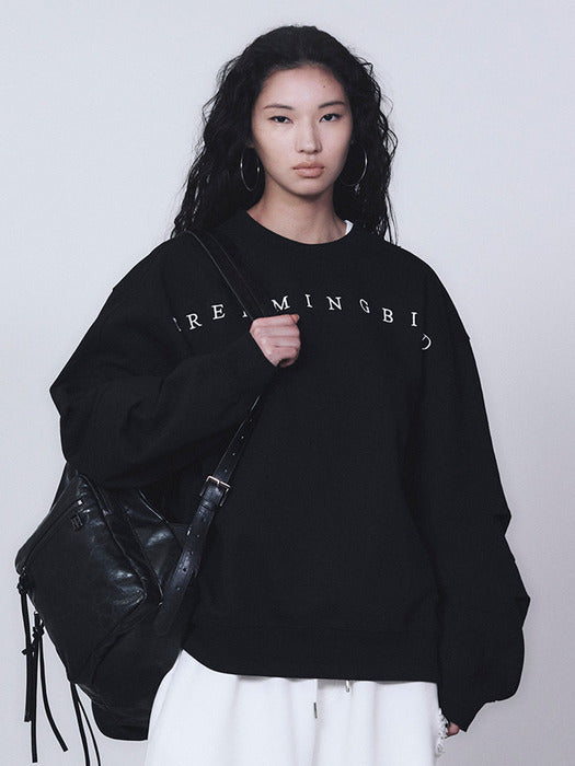 Wconcept_Treemingbird Horizon Logo Sweat Shirt [ Black ]