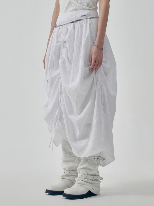 Wconcept_Treemingbird Soft Shirring Skirt [ White ]
