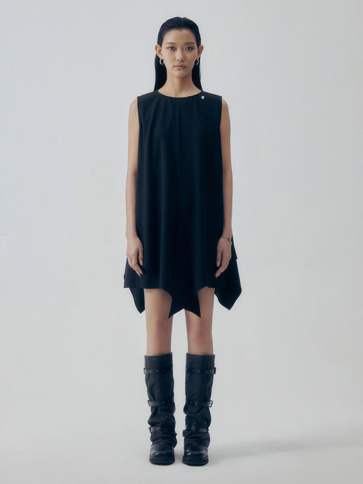 Wconcept_Treemingbird Soa Double Layered One-piece [ Black ]